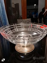 Elegante Fruttiera in Cristallo e base in Argento