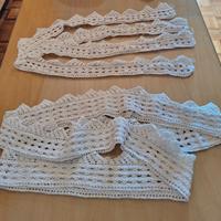 Balze per lenzuola realizzate a mano all'uncinetto