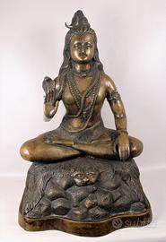 Statua in bronzo di " Shiva " Divinità Indù