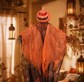 Mostro Zucca Halloween GIGANTE 165 cm LED + suoni