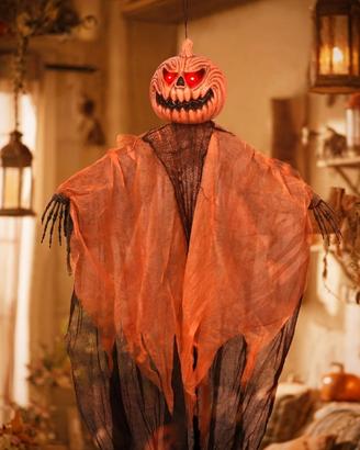 Mostro Zucca Halloween GIGANTE 165 cm LED + suoni