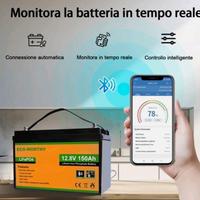 Batteria al litio  12v 150ah bluetooth