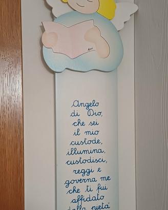Decorazione legno bimbo
