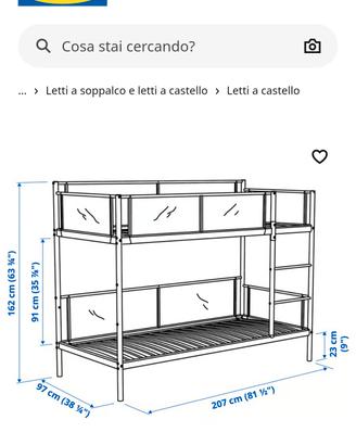 letto a castello Ikea 