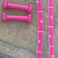 Pesi e fascie per ginnastica