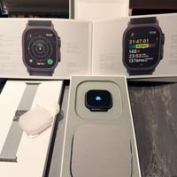 Apple Watch Ultra 2 titanio nero maglia milanese