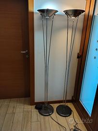 2 LAMPADE A PIANTANA CROMATE COME NUOVE