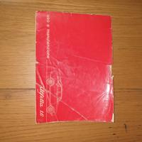 libretto uso e manutenzione alfetta 1.6