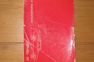 libretto uso e manutenzione alfetta 1.6