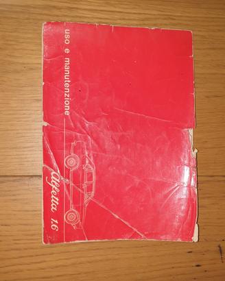 libretto uso e manutenzione alfetta 1.6