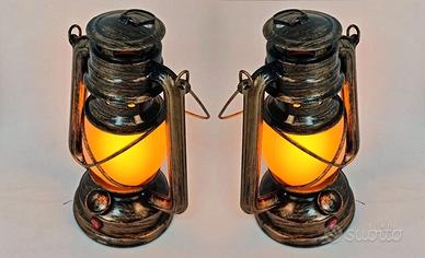 Coppia Di Lanterne Vintage a Led Ricaricabili USB