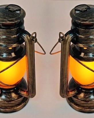 Coppia Di Lanterne Vintage a Led Ricaricabili USB