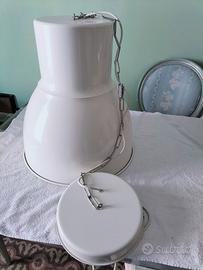 Lampadario a  cilindro per salone colore besce