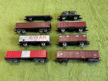 LIMA scala H0 (1/87) lotto 8 vagoni merci assortit