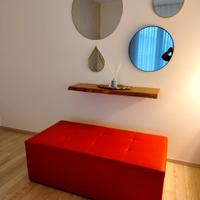 Pouf rosso 120x60 h40 in ecopelle COME NUOVO!!