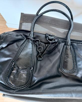 Borsa Fay in pelle e tessuto – Made in Italy