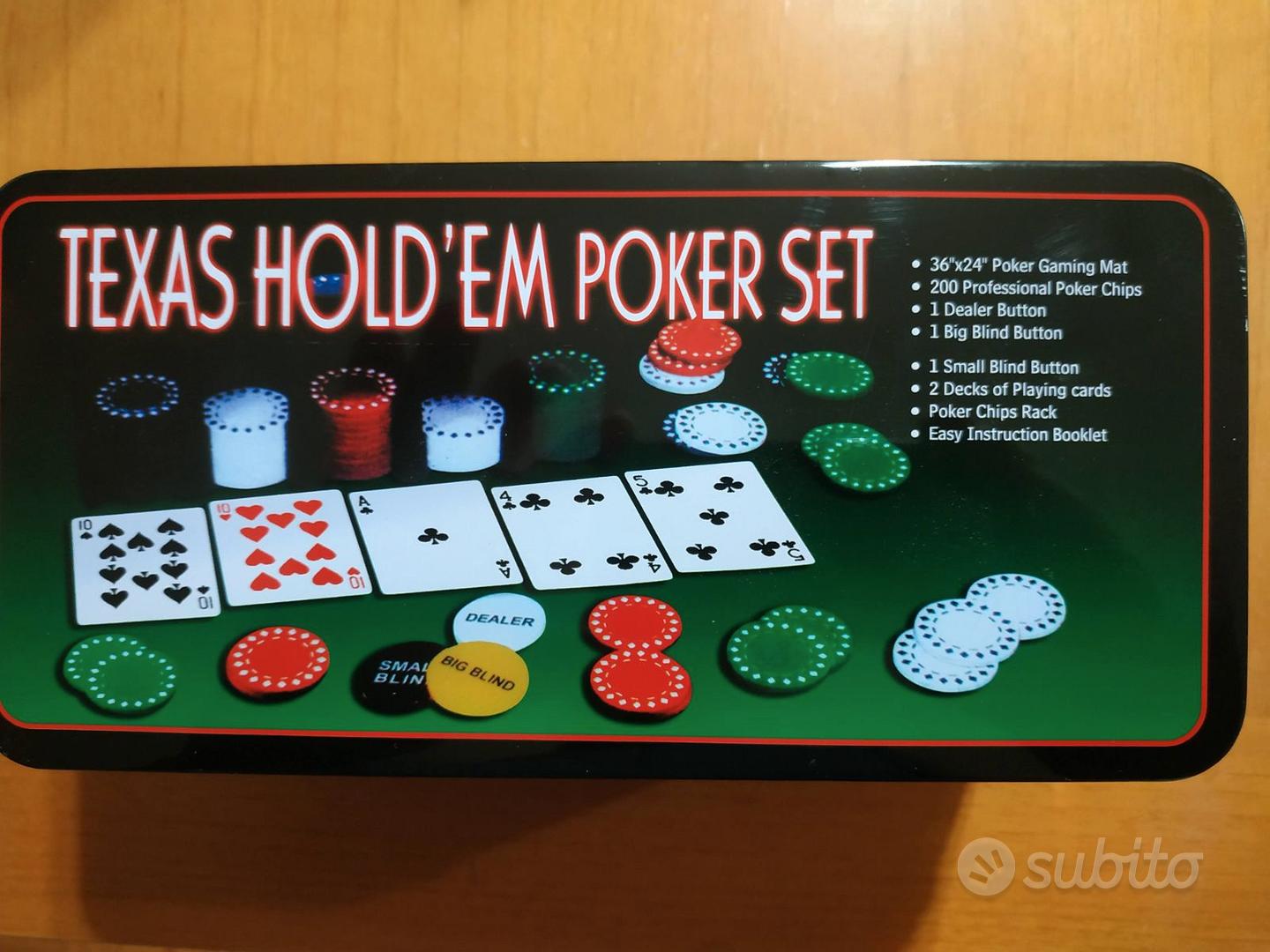 Tappetino Da Poker Texas Holdem-Verde 