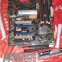 scheda madre + cpu + ram + scheda video in blocco