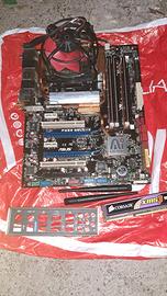 scheda madre + cpu + ram + scheda video in blocco