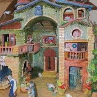 Presepe natalizio completo di luci