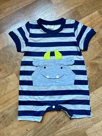 Pagliaccetto estivo neonato Tg. 3-6 mesi 62-68 cm