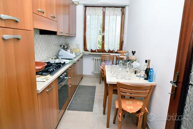 cucina con elettrodomestici 