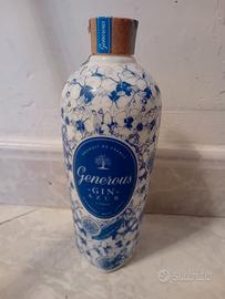 Bottiglia in ceramica Gin Generous Azur vuota