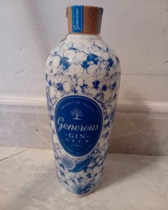 Bottiglia in ceramica Gin Generous Azur vuota