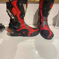 Stivali moto sidi vertigo rosso nero,come nuovi