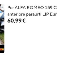 lama sottoparaurti alfa romeo 159 