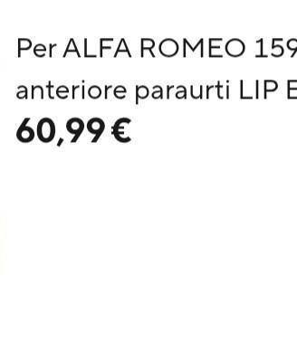 lama sottoparaurti alfa romeo 159 