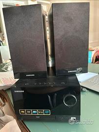 Stereo samsung con casse originali in legno