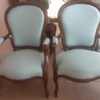 COPPIA DI POLTRONE D' EPOCA LUIGI FILIPPO DELLA ME