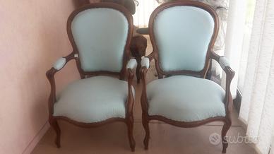 COPPIA DI POLTRONE D' EPOCA LUIGI FILIPPO DELLA ME