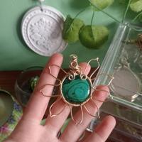 collana fiore in malachite
