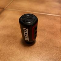 Pomello SPARCO in alluminio - nero e rosso