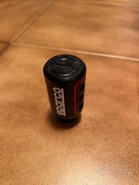 Pomello SPARCO in alluminio - nero e rosso