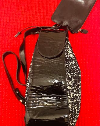 Zainetto Armani fantasia bianco/nero