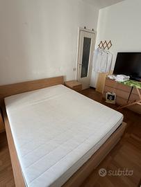 Letto matrimoniale Ikea Malm Rovere