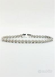 Bracciale tennis oro 18 kt diamanti ct 2.80 Vs J