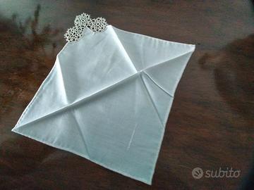 fazzoletto da taschino con pizzo al tombolo