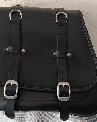borsa in cuoio  artigianale moto 
