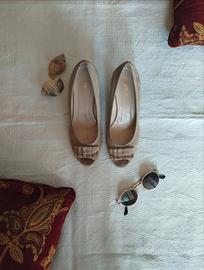 Scarpe Keys beige, tacco 6 cm – tg 38