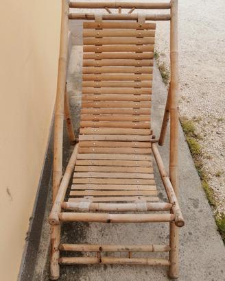 Sedia a sdraio in bambu