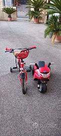 Bici Cars + moto ducati bimbo a batteria