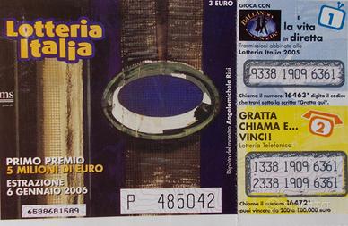 Biglietto Lotteria italia 2005