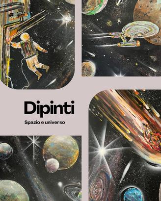 Dipinti su tela a tema spazio e universo