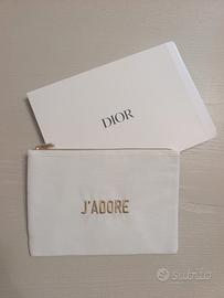 Pochette J'adore bianca e oro