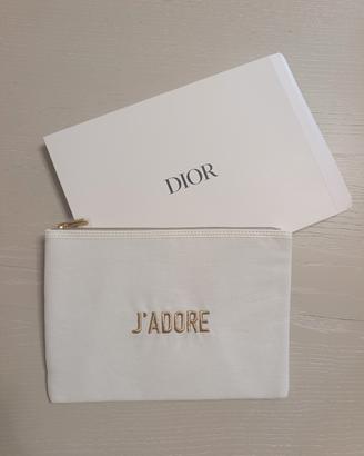 Pochette J'adore bianca e oro