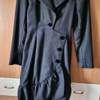 Vestito sartoriale lana particolari velluto